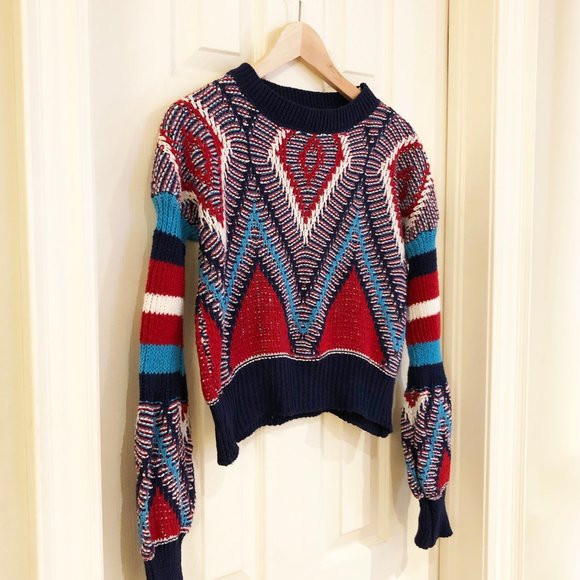 Colorful Geometric Patterned Sweater - Picture 2 of 5